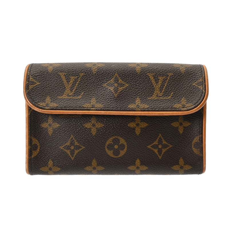 LOUIS VUITTON ルイヴィトン モノグラム ポシェットフロランティーヌ ベルトXS ブラウン M51855 レディース モノグラムキャンバス ウエストバッグ Bランク 中古 銀蔵
