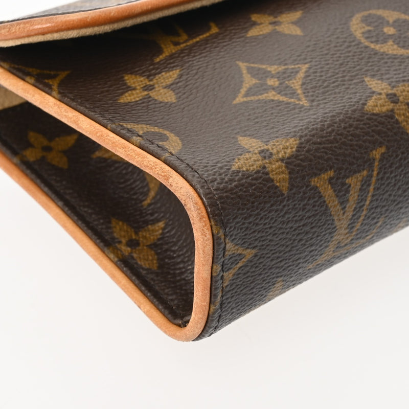 LOUIS VUITTON ルイヴィトン モノグラム ポシェットフロランティーヌ ベルトXS ブラウン M51855 レディース モノグラムキャンバス ウエストバッグ Bランク 中古 銀蔵