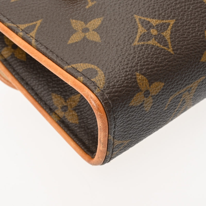 LOUIS VUITTON ルイヴィトン モノグラム ポシェットフロランティーヌ ベルトXS ブラウン M51855 レディース モノグラムキャンバス ウエストバッグ Bランク 中古 銀蔵