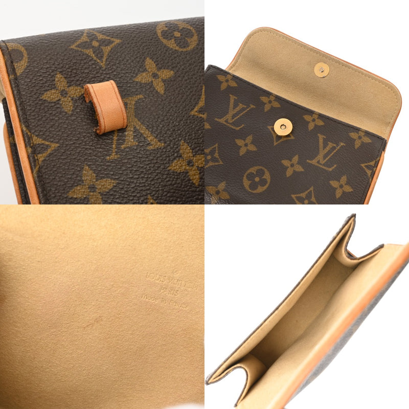 LOUIS VUITTON ルイヴィトン モノグラム ポシェットフロランティーヌ ベルトXS ブラウン M51855 レディース モノグラムキャンバス ウエストバッグ Bランク 中古 銀蔵