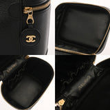 CHANEL シャネル 縦型バニティ ブラック A01998 レディース キャビアスキン バニティバッグ ABランク 中古 銀蔵