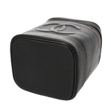 CHANEL シャネル 縦型バニティ ブラック A01998 レディース キャビアスキン バニティバッグ ABランク 中古 銀蔵
