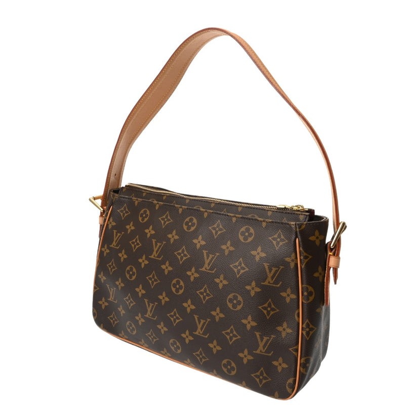 LOUIS VUITTON ルイヴィトン モノグラム ヴィバシテ GM ブラウン M51163 レディース モノグラムキャンバス ショルダーバッグ ABランク 中古 銀蔵