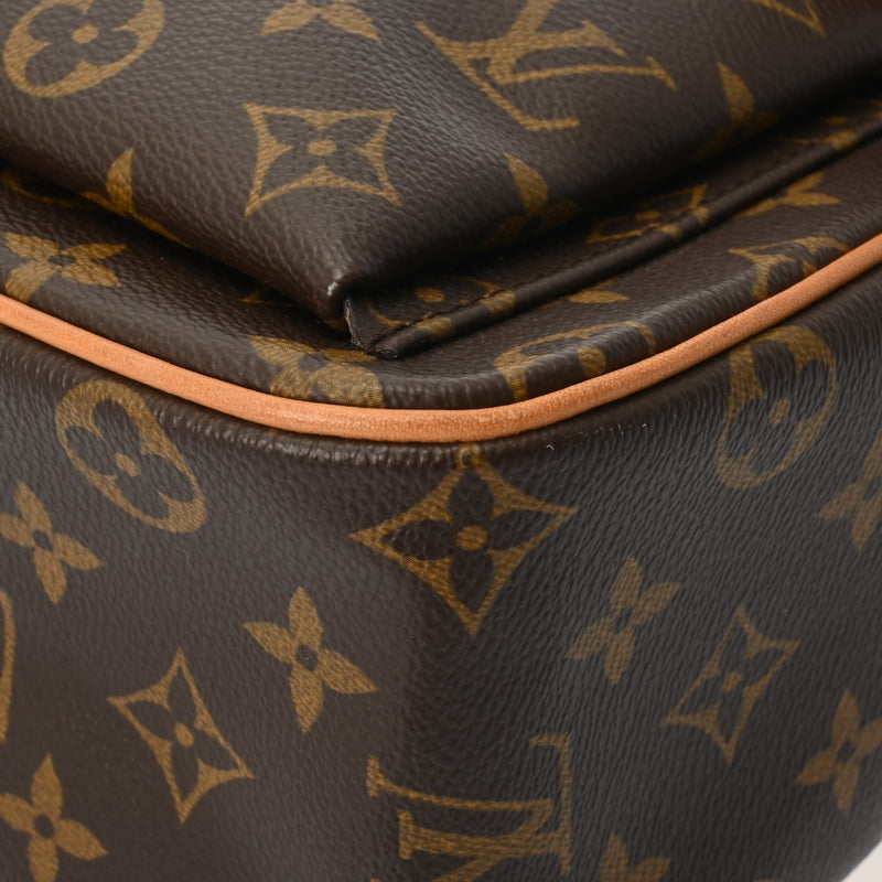 LOUIS VUITTON ルイヴィトン モノグラム ヴィバシテ GM ブラウン M51163 レディース モノグラムキャンバス ショルダーバッグ ABランク 中古 銀蔵