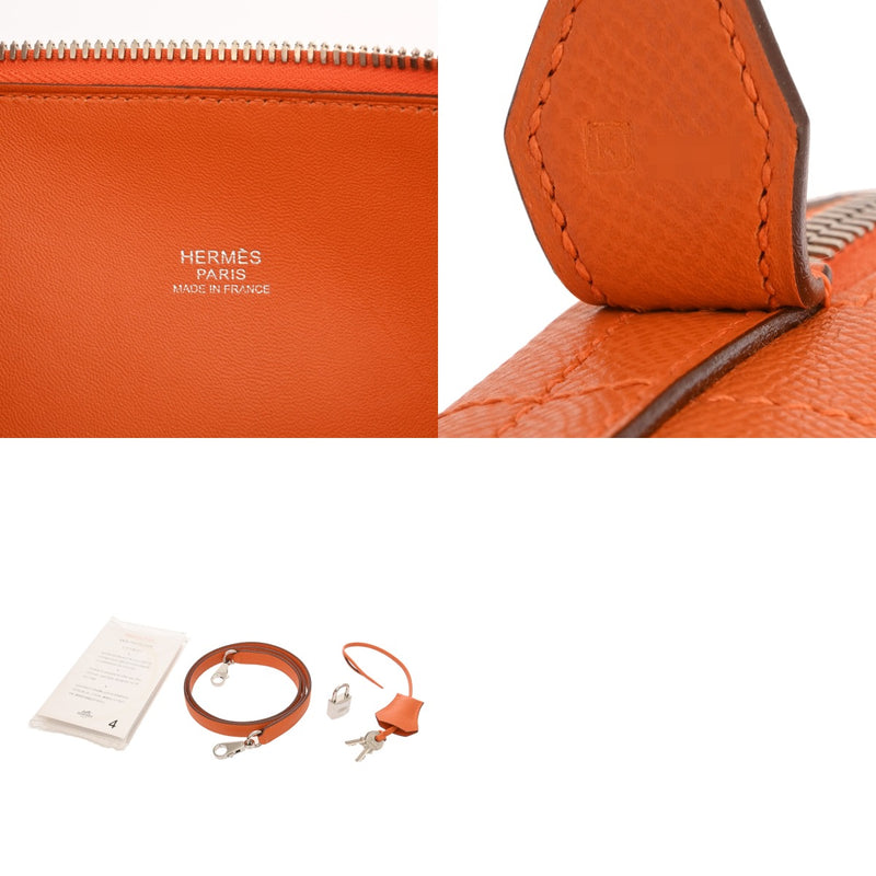 HERMES エルメス ボリード 35 オレンジ □K刻印(2007年頃) ユニセックス ヴォーエプソン ハンドバッグ Aランク 中古 銀蔵