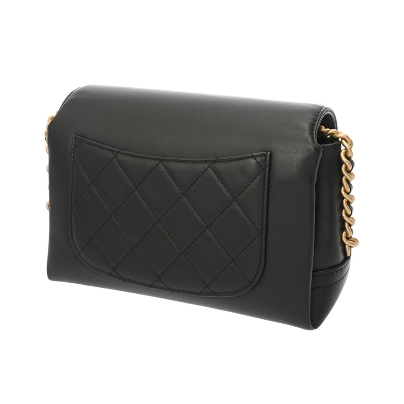 CHANEL シャネル マトラッセ チェーンショルダー ブラック レディース レザー ショルダーバッグ ABランク 中古 銀蔵
