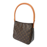 LOUIS VUITTON ルイヴィトン モノグラム ルーピング MM ブラウン M51146 レディース モノグラムキャンバス セミショルダーバッグ Bランク 中古 銀蔵