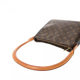LOUIS VUITTON ルイヴィトン モノグラム ルーピング MM ブラウン M51146 レディース モノグラムキャンバス セミショルダーバッグ Bランク 中古 銀蔵