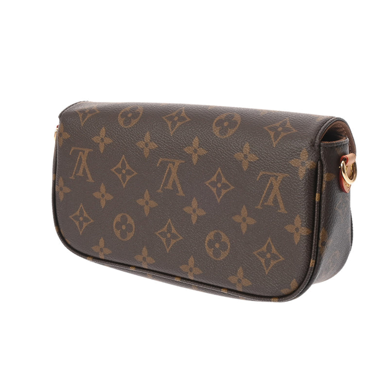 LOUIS VUITTON ルイヴィトン モノグラム ウォレットオンチェーンアイビー ブラウン M81911 レディース モノグラムキャンバス ショルダーバッグ Aランク 中古 銀蔵