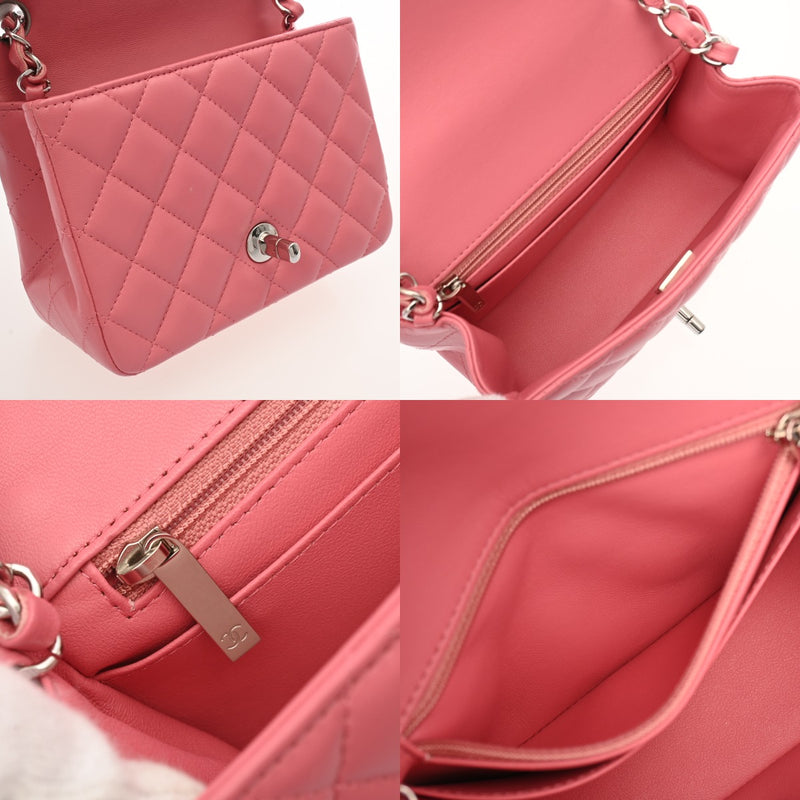 CHANEL シャネル ミニクラシックハンドバッグ ピンク A35200 レディース ラムスキン ショルダーバッグ Aランク 中古 銀蔵