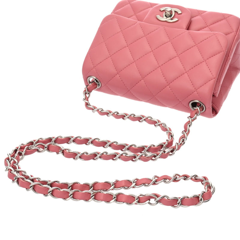 CHANEL シャネル ミニクラシックハンドバッグ ピンク A35200 レディース ラムスキン ショルダーバッグ Aランク 中古 銀蔵