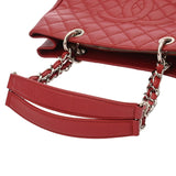 CHANEL シャネル GST グランドショッピングトート レッド レディース キャビアスキン トートバッグ ABランク 中古 銀蔵