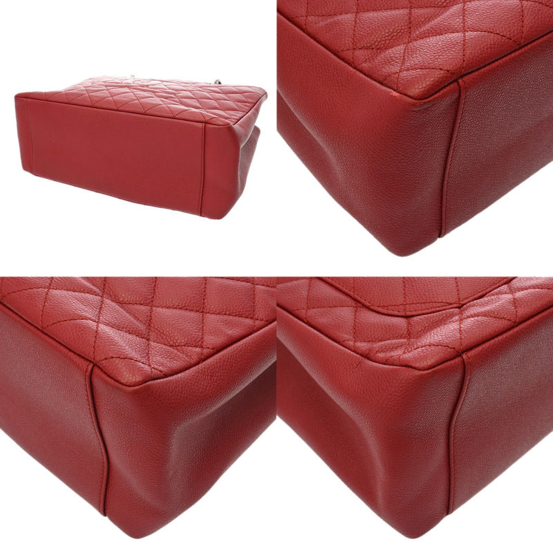 CHANEL シャネル GST グランドショッピングトート レッド レディース キャビアスキン トートバッグ ABランク 中古 銀蔵