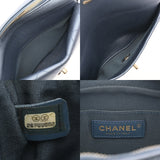 CHANEL シャネル アフィニティ メタリックブルー レディース カーフ ウエストバッグ Aランク 中古 銀蔵