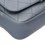 CHANEL シャネル アフィニティ メタリックブルー レディース カーフ ウエストバッグ Aランク 中古 銀蔵