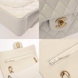 CHANEL シャネル マトラッセ クラシック スモールハンドバッグ 23cm ホワイト A01113 レディース キャビアスキン ショルダーバッグ Aランク 中古 銀蔵