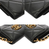 CHANEL シャネル シャネル19 ミニ チェーンウォレット ブラック AP2409 レディース ラムスキン ショルダーバッグ Aランク 中古 銀蔵