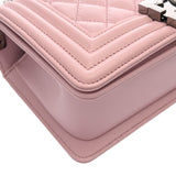 CHANEL シャネル ボーイシャネル スモールハンドバッグ 20cm ピンク A67085 レディース キャビアスキン ショルダーバッグ 未使用 銀蔵