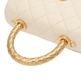 CHANEL シャネル マトラッセ トップハンドル XXS 2WAY ホワイト AS2215 レディース レザー ハンドバッグ 新同 中古 銀蔵