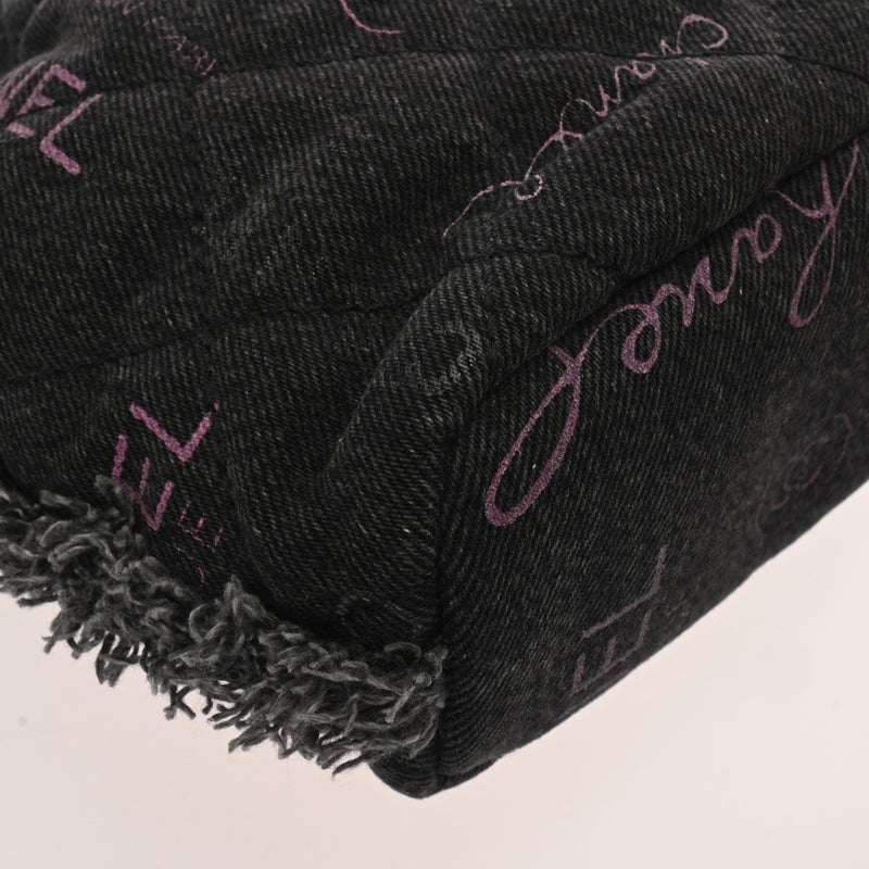 CHANEL シャネル マトラッセ スモール バケットバッグ ブラック AS3091 レディース デニム ショルダーバッグ Aランク 中古 銀蔵