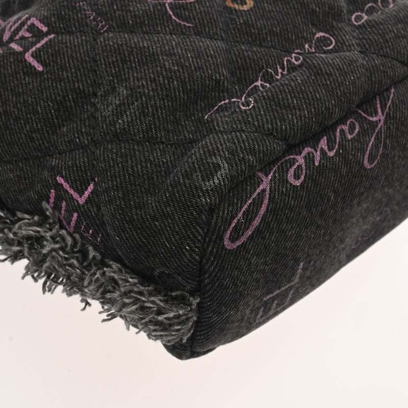 CHANEL シャネル マトラッセ スモール バケットバッグ ブラック AS3091 レディース デニム ショルダーバッグ Aランク 中古 銀蔵