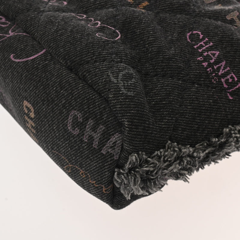 CHANEL シャネル マトラッセ スモール バケットバッグ ブラック AS3091 レディース デニム ショルダーバッグ Aランク 中古 銀蔵