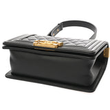 CHANEL シャネル ボーイシャネル スモールハンドバッグ 20cm ブラック A67085 レディース キャビアスキン ショルダーバッグ ABランク 中古 銀蔵