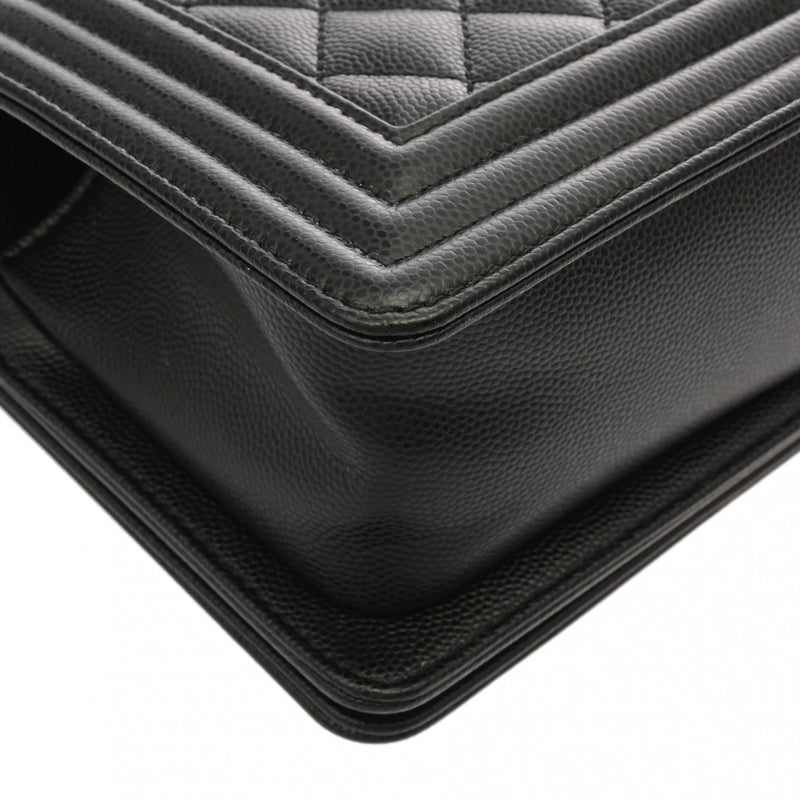 CHANEL シャネル ボーイシャネル スモールハンドバッグ 20cm ブラック A67085 レディース キャビアスキン ショルダーバッグ ABランク 中古 銀蔵