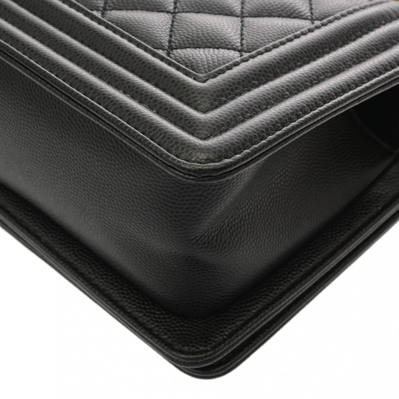 CHANEL シャネル ボーイシャネル スモールハンドバッグ 20cm ブラック A67085 レディース キャビアスキン ショルダーバッグ ABランク 中古 銀蔵