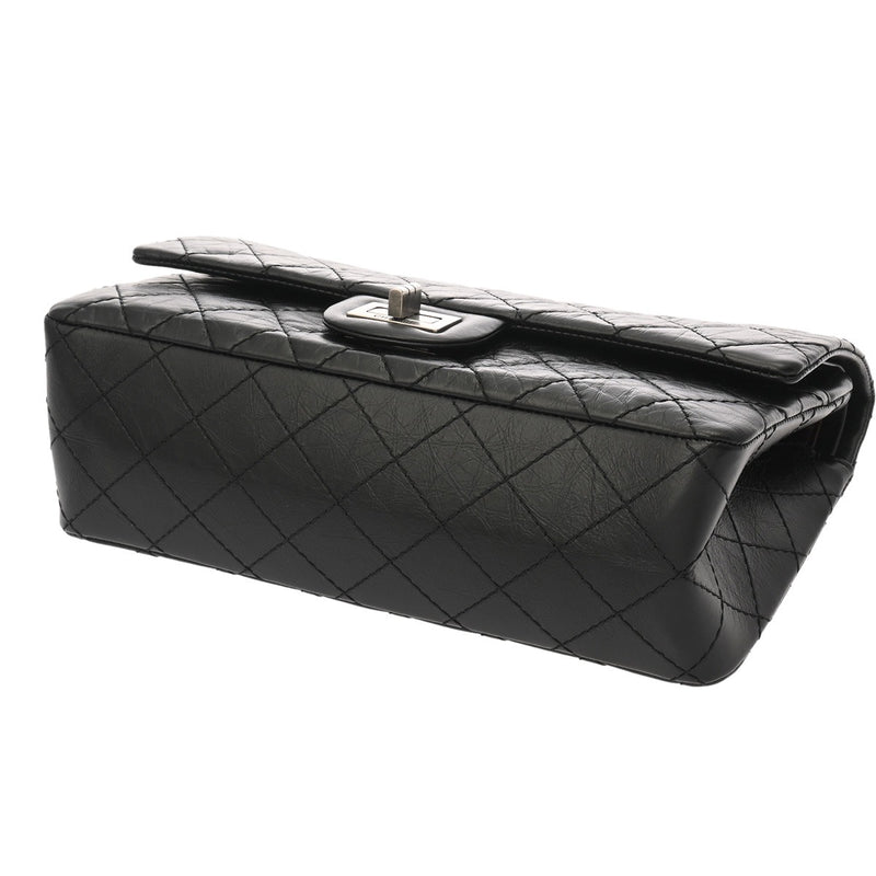CHANEL シャネル 2.55 ハンドバッグ ブラック A37586 レディース エイジドカーフスキン ショルダーバッグ Aランク 中古 銀蔵