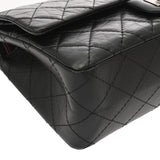 CHANEL シャネル 2.55 ハンドバッグ ブラック A37586 レディース エイジドカーフスキン ショルダーバッグ Aランク 中古 銀蔵