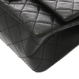 CHANEL シャネル 2.55 ハンドバッグ ブラック A37586 レディース エイジドカーフスキン ショルダーバッグ Aランク 中古 銀蔵