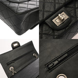 CHANEL シャネル 2.55 ハンドバッグ ブラック A37586 レディース エイジドカーフスキン ショルダーバッグ Aランク 中古 銀蔵