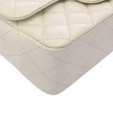 CHANEL シャネル マトラッセ ミニクラシック ハンドバッグ 20cm パールホワイト A69900 レディース エイジドカーフ ショルダーバッグ 新同 中古 銀蔵