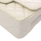 CHANEL シャネル マトラッセ ミニクラシック ハンドバッグ 20cm パールホワイト A69900 レディース エイジドカーフ ショルダーバッグ 新同 中古 銀蔵