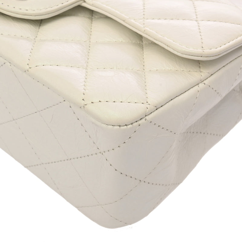 CHANEL シャネル マトラッセ ミニクラシック ハンドバッグ 20cm パールホワイト A69900 レディース エイジドカーフ ショルダーバッグ 新同 中古 銀蔵