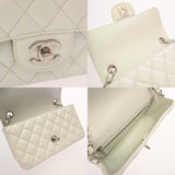 CHANEL シャネル マトラッセ ミニクラシック ハンドバッグ 20cm パールホワイト A69900 レディース エイジドカーフ ショルダーバッグ 新同 中古 銀蔵