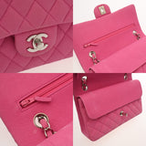 CHANEL シャネル マトラッセ チェーンショルダー 25cm Wフラップ ピンク A01112 レディース マットキャビアスキン ショルダーバッグ ABランク 中古 銀蔵