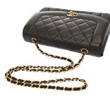 CHANEL シャネル チェーンショルダー ダイアナ 25cm ブラック A01165 レディース ラムスキン ショルダーバッグ ABランク 中古 銀蔵