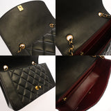 CHANEL シャネル チェーンショルダー ダイアナ 25cm ブラック A01165 レディース ラムスキン ショルダーバッグ ABランク 中古 銀蔵