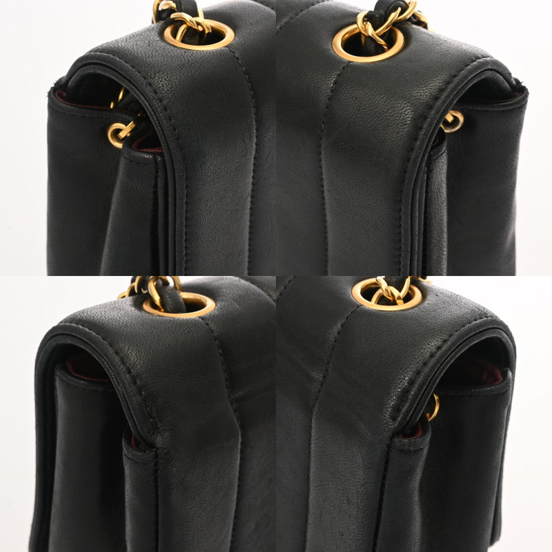CHANEL シャネル マドモアゼル チェーンショルダー ブラック レディース ラムスキン ショルダーバッグ Bランク 中古 銀蔵