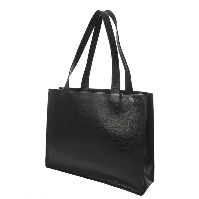CHANEL シャネル ブラック レディース キャビアスキン トートバッグ Bランク 中古 銀蔵