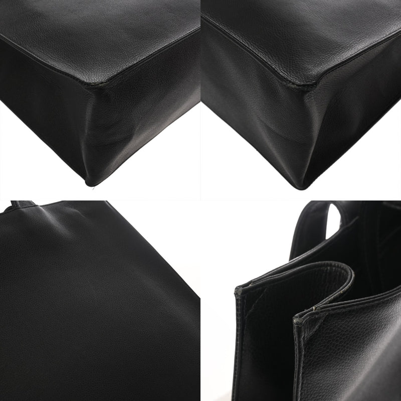 CHANEL シャネル ブラック レディース キャビアスキン トートバッグ Bランク 中古 銀蔵