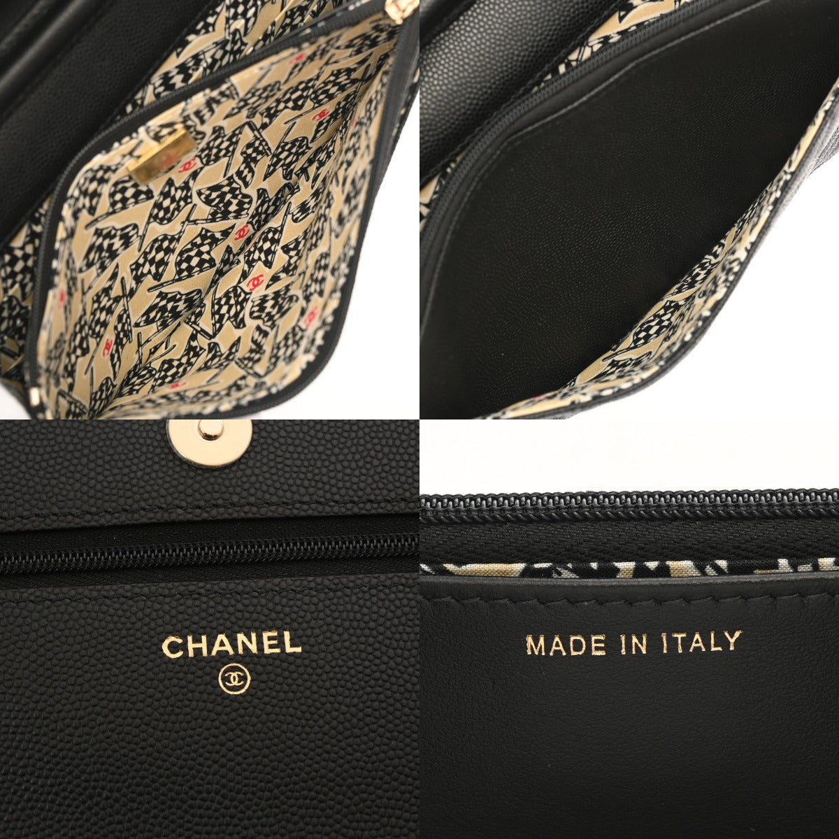 CHANEL マトラッセ チェーンウォレット ブラック CHANEL シャネル マトラッセ クラシック チェーンウォレット ブラック