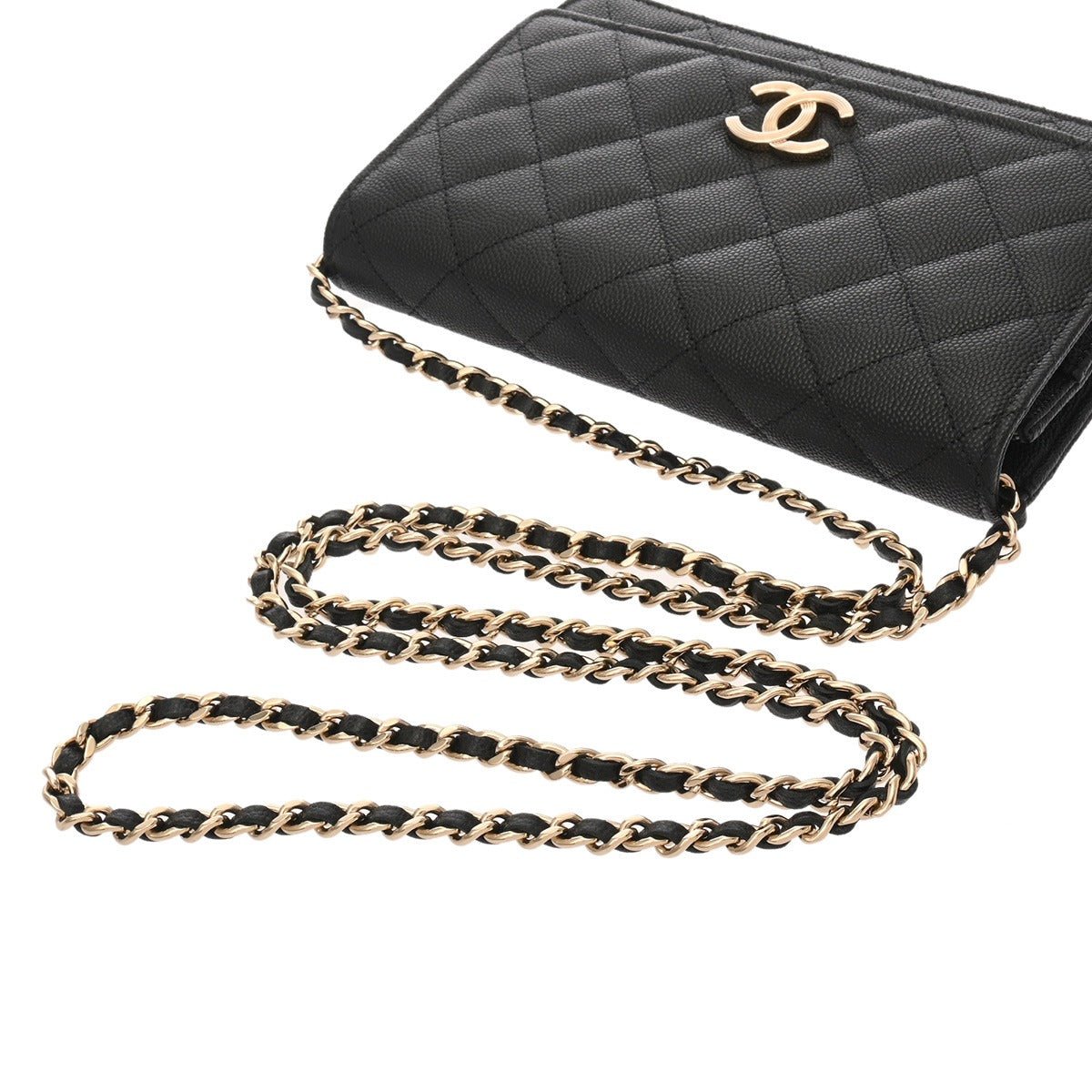 CHANEL シャネル マトラッセ クラシック チェーンウォレット ブラック