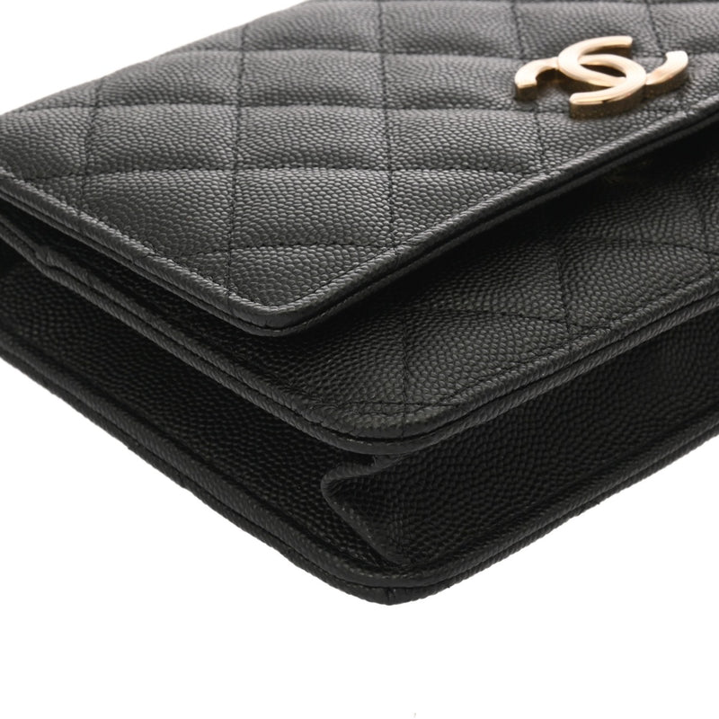 CHANEL シャネル マトラッセ クラシック チェーンウォレット ブラック AP3127 レディース キャビアスキン ショルダーバッグ 未使用 銀蔵