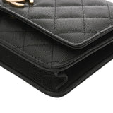 CHANEL シャネル マトラッセ クラシック チェーンウォレット ブラック AP3127 レディース キャビアスキン ショルダーバッグ 未使用 銀蔵
