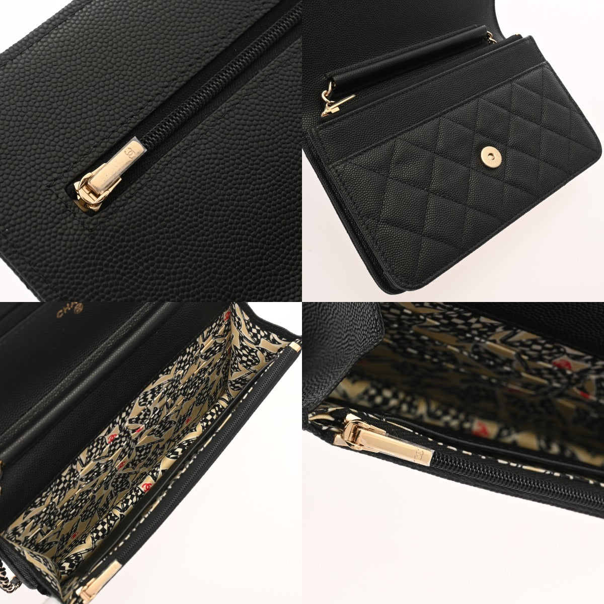 CHANEL シャネル マトラッセ クラシック チェーンウォレット ブラック