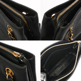 CHANEL シャネル チェーントート ブラック レディース キャビアスキン トートバッグ Bランク 中古 銀蔵