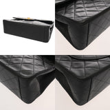 CHANEL シャネル デカマトラッセ チェーンショルダー 34cm ブラック レディース ラムスキン ショルダーバッグ Bランク 中古 銀蔵